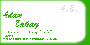 adam bakay business card